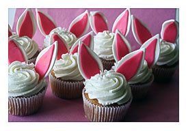 Easter With Easter Bunny Cake, Bunny Cupcakes, & Easter Egg Cookies
