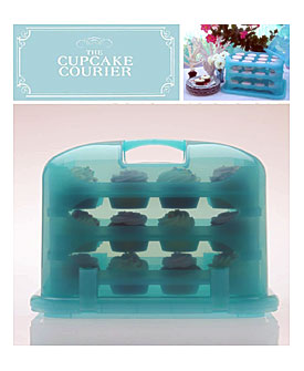 Cupcake Courier Pink blue Of White