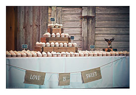 Burlap Cupcake Display
