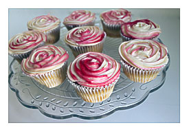 Vintage Rose Frosting Cupcakes Peanut Buttered