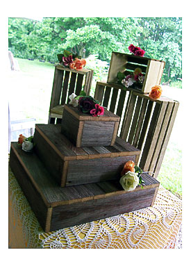 Rustic Cake Stands BUNDLE Crates Rustic Cupcake By Primitivearts