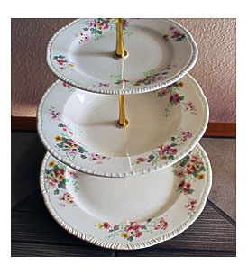 Tier Cake Cupcake Tidbit Plate Stand Woodland By Botanicalgems