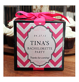 Personalized Cupcake Boxes Chevron Design ANY By Thefavorbox