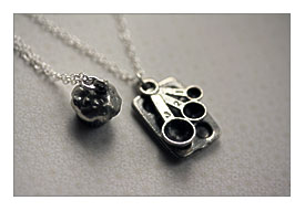 Cupcake Baking Necklace Duo Baking Jewelry Sterling By FreshyFig