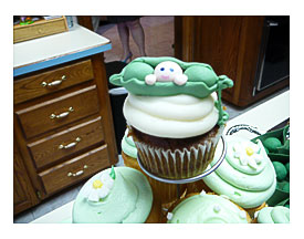 Pea Pod Cupcake Peas In A Pod Shower Pinterest