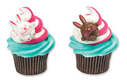 Cute Bunny Cupcake Rings 12 Ct