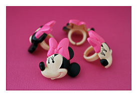 12 Minnie Mouse Cupcake Topper Rings By Catalu On Etsy