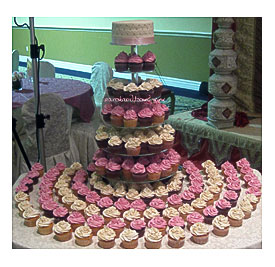 Cake Stand Cupcake Stand Two Tier Dessert Server Upcycled Wedding