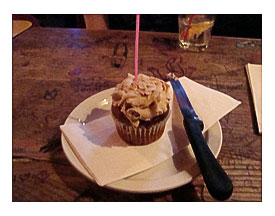 Vegan birthday cupcake!