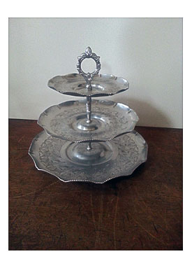 Three Tier Serving Tray Cake Stand Cupcake By LUCKYHOMEFINDS