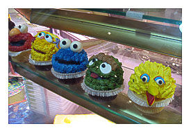 NYC Chelsea Chelsea Peddle Ruthy's Baked Goods Sesame Street cupcakes