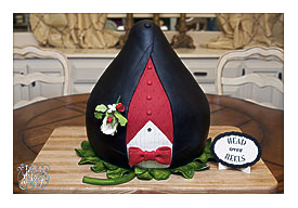  inchFount Over Heels inch Tuxedo Strawbery Groom's Cake
