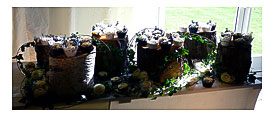 Ivy woodland splendour wedding cupcake display