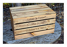 Personalized Wooden Crate Cake Stand