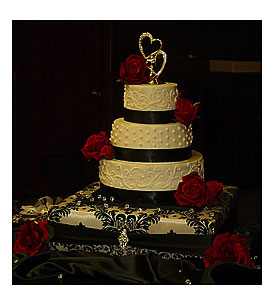 Custom Made Wedding Cake Stand Damask With Black By Sashesforlove