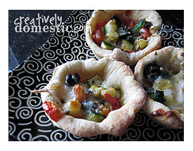 Creatively Domestic Muffin Tin Deep Dish Pizzas