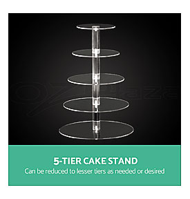  Acrylic Round Cake Cupcake Dessert Stand Display Plate Wedding Party