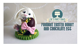 Easter Bunny Cake Topper Chocolate Egg How To Make Fondant Bunny