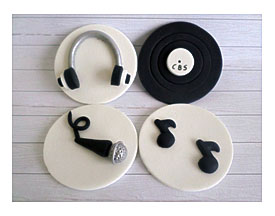 Musical Cupcake Toppers Music Dj Party Cupcake Edible