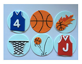12 Basketball Cupcake Toppers Theme Edible By InscribingLives
