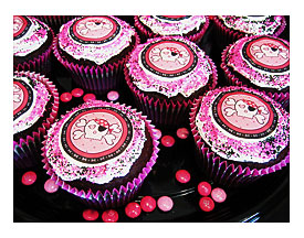 Pink Skull Cupcakes