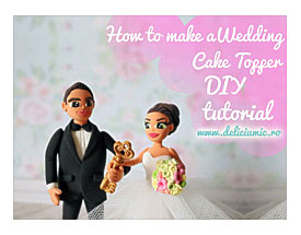 Cute Delight DIY Wedding Cake Topper Tutorial Handmade From