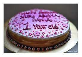 Butter cake with butterscotch + vanilla buttercream topping