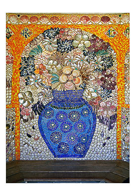 Tresco Abbey Gardens, Scilly Isles, UK Garden mosaic format made from sea shells (6 of 12)