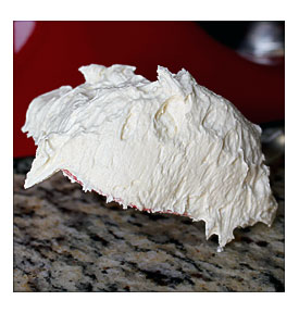 Frosted With Cooked Flour Frosting In The Fridge. Leftover Frosting
