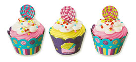 Sweet Candy Reversible Cupcake Wraps