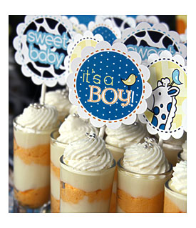 Giraffe Baby Shower Birthday Cupcake Toppers & Wrappers Printable