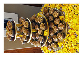 Chocolate Cupcakes With Coffee Icing And A Little Gold Spray For A