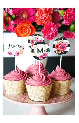 Gold Glitter Cupcake Wrappers