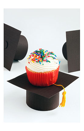 Graduation Cap Cupcake Stands Paint The Gown Red