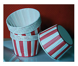 Red Stripe Cupcake Muffin Cups Grease Proof By Isakayboutique