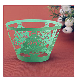 Cupcake Wrappers Wrap Cases Christmas Christening Parties Green EBay