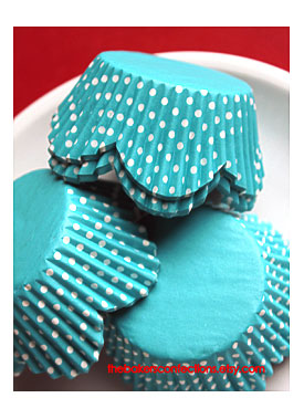 Aqua Dot Tulip Cupcake Liners 75 Count By Thebakersconfections