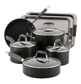 Anolon Advanced Hard Anodized Nonstick Cookware Set Black Cookware