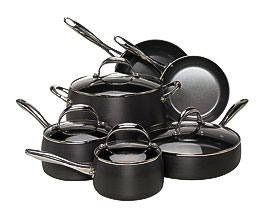 EarthPan Hard Anodized Aluminum 10 Show Cookware Set