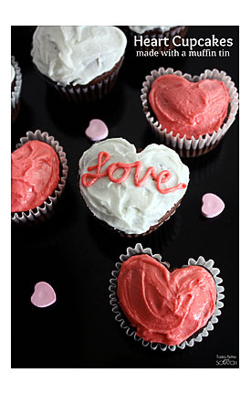 Heart Cupcakes Made With A Muffin Tin Tastes Better From Scratch