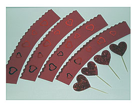 homemade valentines cupcake package and topper