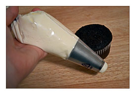 Fill A Piping Bag With Your White Icing That Has A 1A Decorating Tip