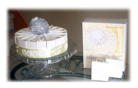 Cake Favor Slice Boxes, 50 Mini Bows, 50 Pearl Handles, 2 Ribbons, 2