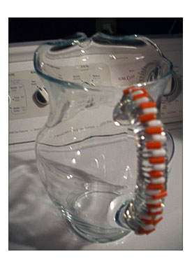 Gray Cardigan Beaded Pitchers & Individual Cupcake Holders