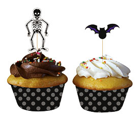 Photos Of Cupcake Wrappers With Picks 12 Cupcake Wrapers 12 Cupcake
