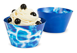 Blue Lightening Reversible Cupcake Wrappers 12 Count BuyCostumes