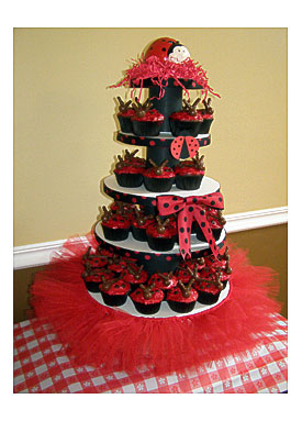 Ladybug Cupcake Tower. Baby Shower Baby Shower Ladybug Pintere