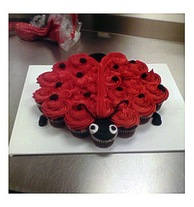 Ladybug Cupcake Pullapart Cakesandcupcakesbyjewels