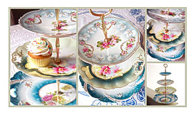 aqua_downcast_turquoise_tea_stand_pink_green_floral_tiered_cupcake_tray_display_wedding cake_lamination