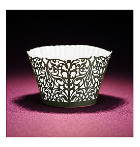 Laser Cut Cupcake Wrapper Italian Ornate Paper Orchid
